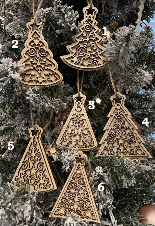 Christmas Tree Ornaments - Set of 6