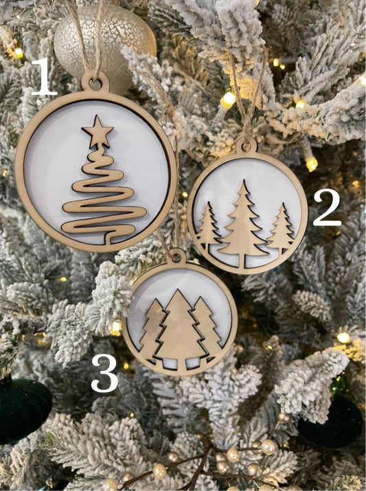 Christmas Tree Ornaments - Set of 3