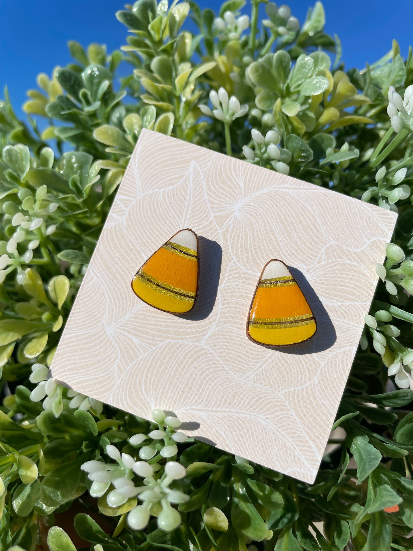 Candy Corn Earrings